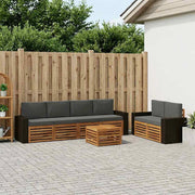 Set di divani da esterno 7 pz Naturale e Antracite 3384063