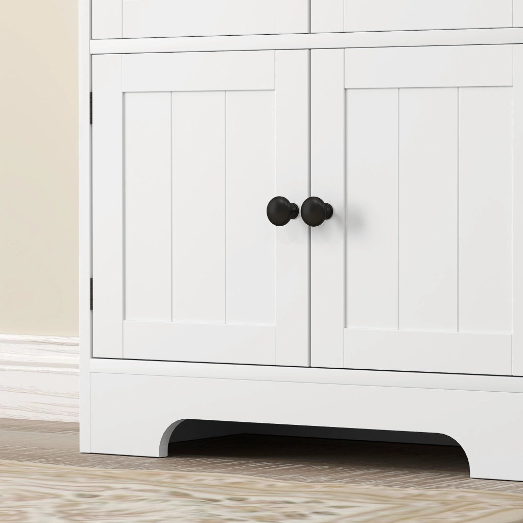 Credenza Cucina 58,2x30x123 cm con 2 Armadietti in MDF Bianco