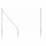 Recinzione da Giardino | Recinzione con Posto Argento 1 x 10 m Acciaio