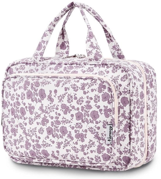 Organizzatore di Cosmetici per Donna con Specchio e Tasche Grande per Bagno