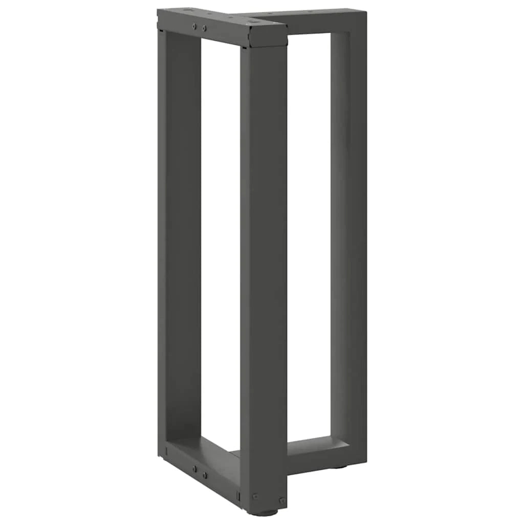 Set di 2 gambe regolabili per tavolo da bar a forma di T 40 x 35 x 90 cm stile moderno acciaio antracite 02_0057340