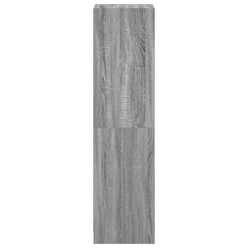 Credenza con Anta in Vetro Grigio Sonoma 35x37x142 cm 836446
