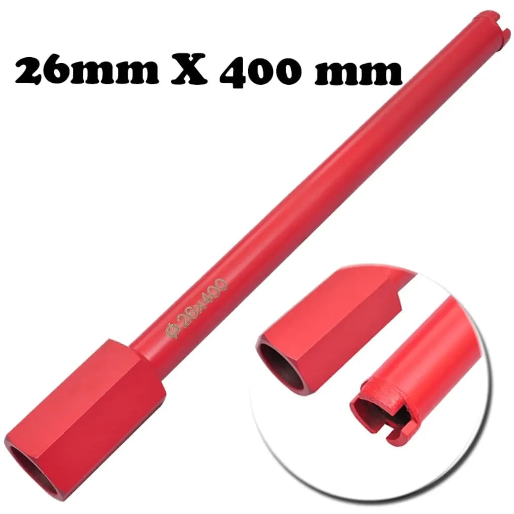 Punte trapano carotiere diamantato 26 mm x 400 mm cod mxl 5919