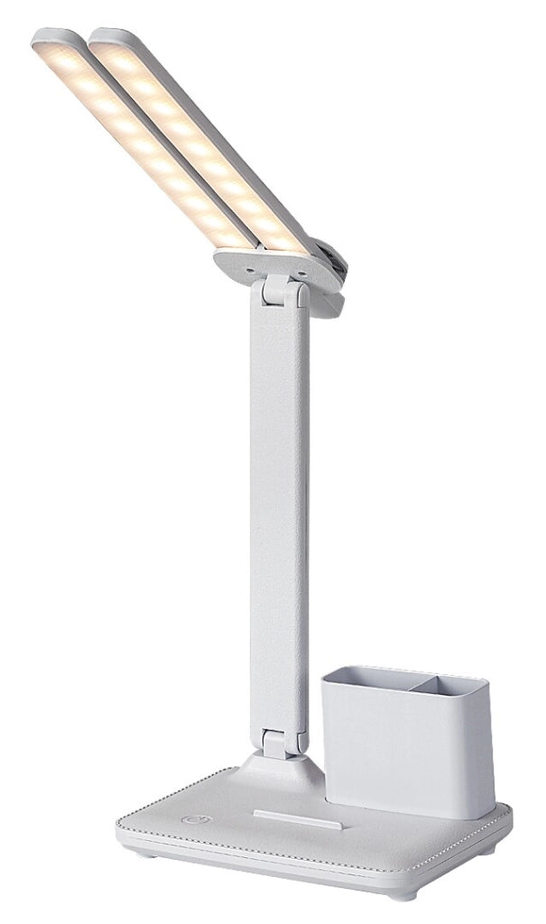 Lampada da scrivania LED dimmerabile bianca Elumo Rabalux