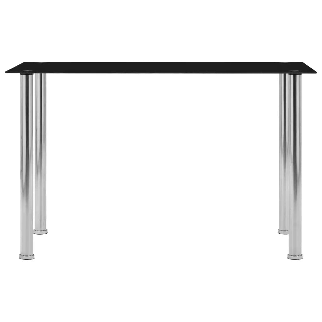 Tavolo da Pranzo Nero 120x60x75 cm in Vetro Temperato 281852