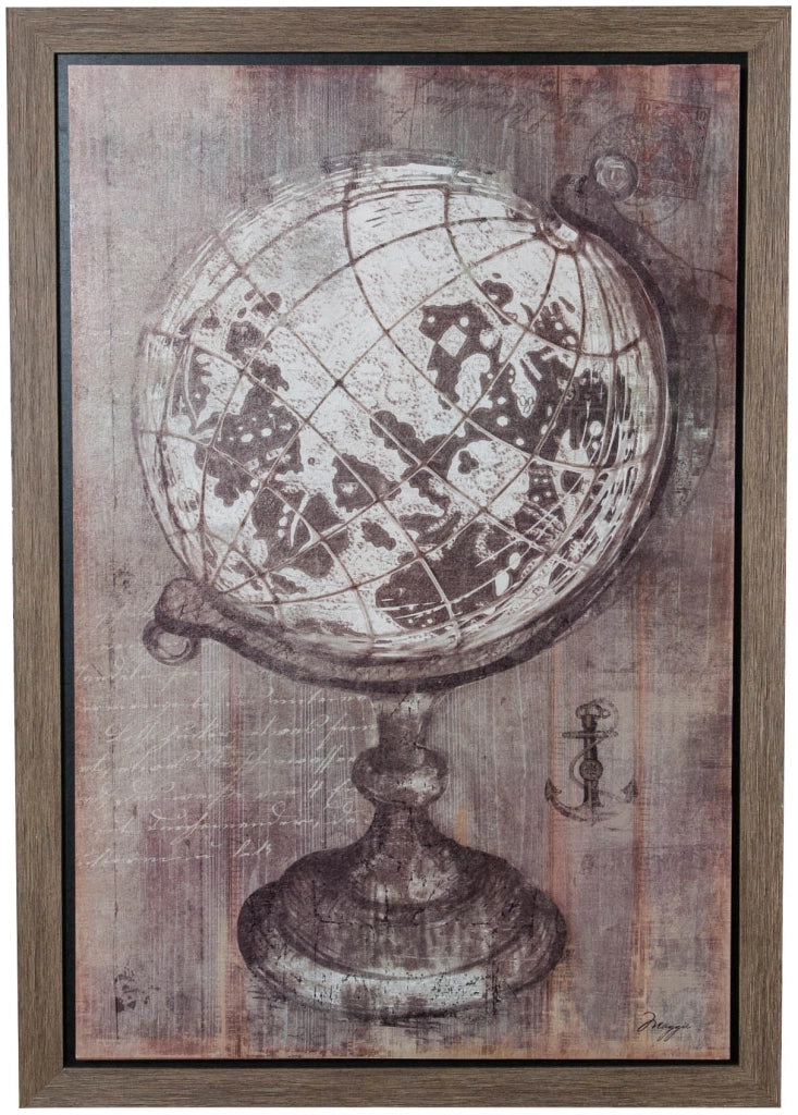 Biscottini Quadro in legno Dipinto anticato cornice L60xPR2xH90 cm Qualità Garantita