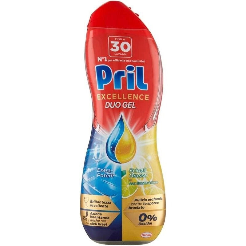 PRIL GOLD GEL PER LAVASTOVIGLIE IN FORMATO DA 540ML AL LIMONE SGRASSANTE
