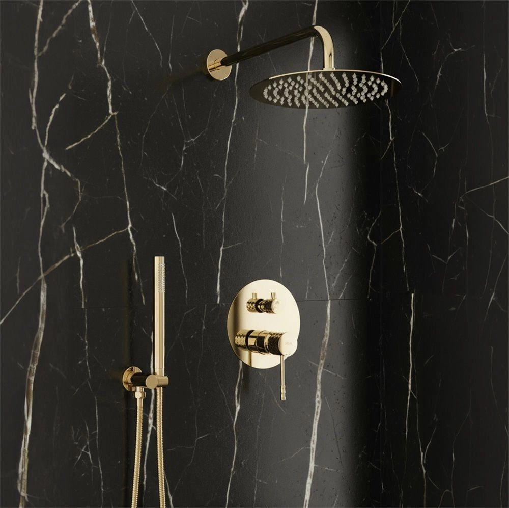 Set Doccia Da Incasso Rea Lungo Diamond Gold + Box