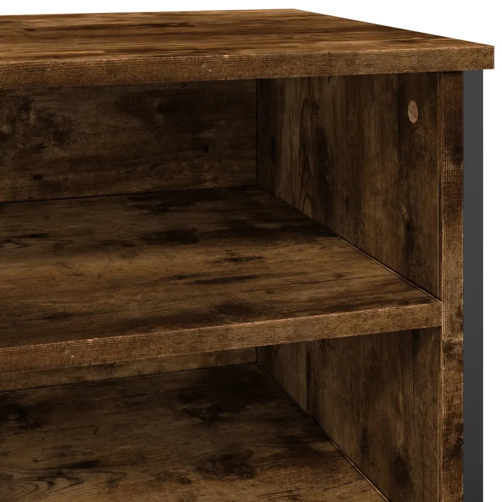Scarpiera-Scaffale per scarpe Rovere Fumo 80x38x78 cm in Truciolato