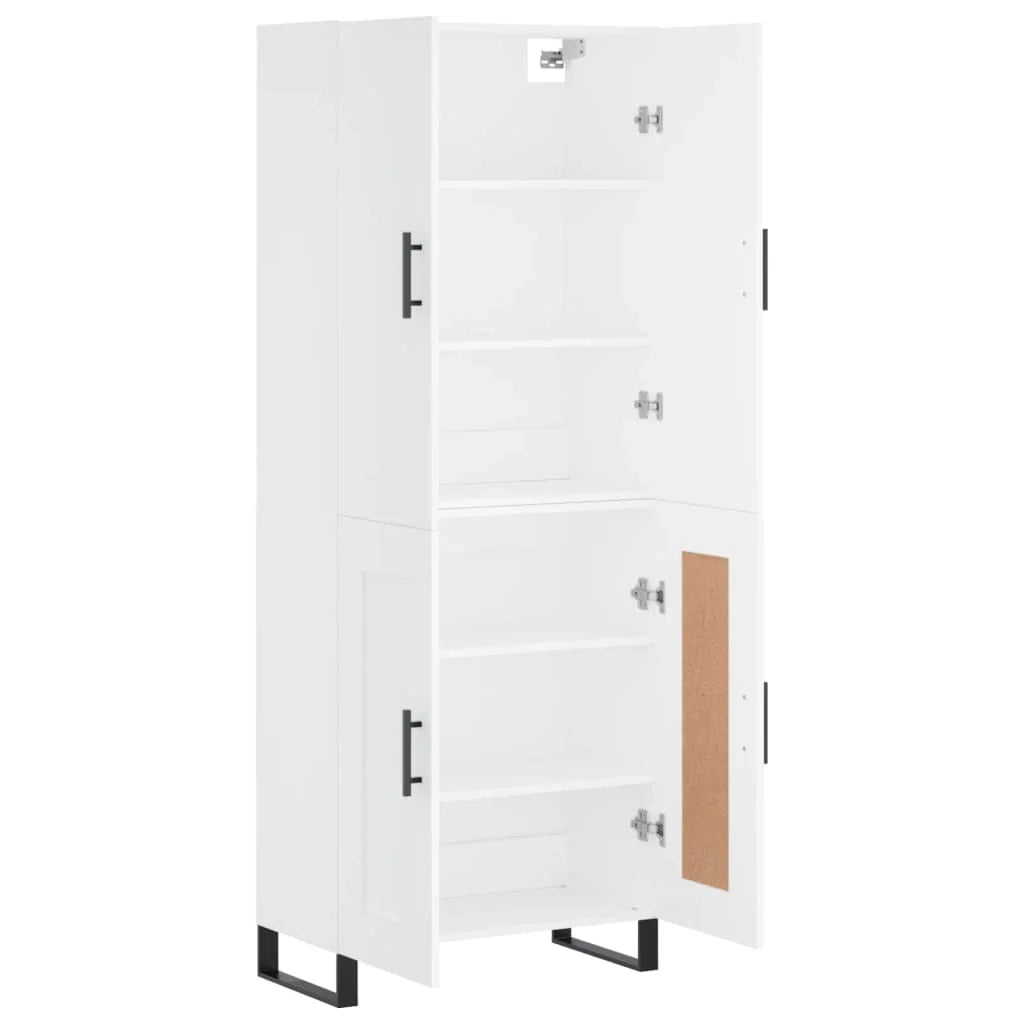 Buffet credenza cassettiera mobiletto mobile contenitore organizer cucina soggiorno salotto alto 69,5 x 34 x 180 cm legno ingegnerizzato bianco 02_0032546