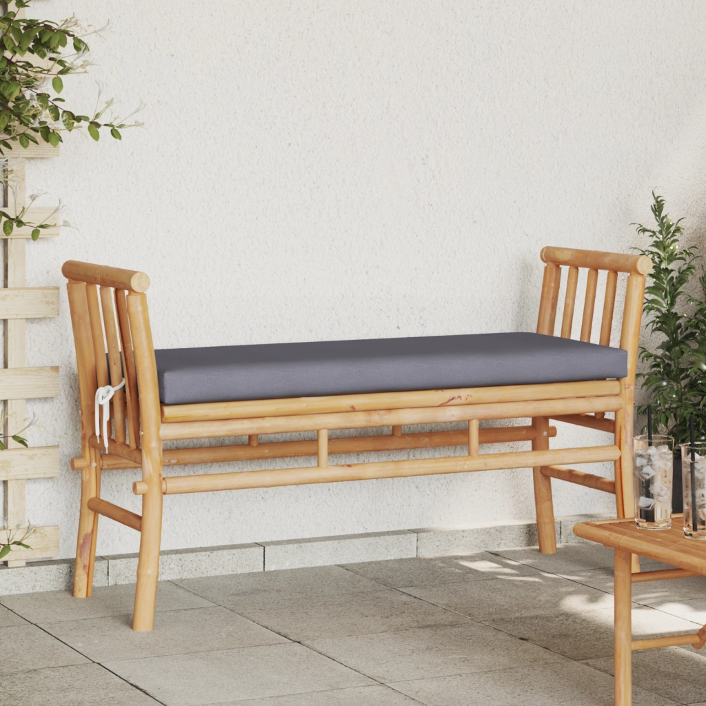 Panchina da giardino con cuscino da 110 cm in bambÃ¹