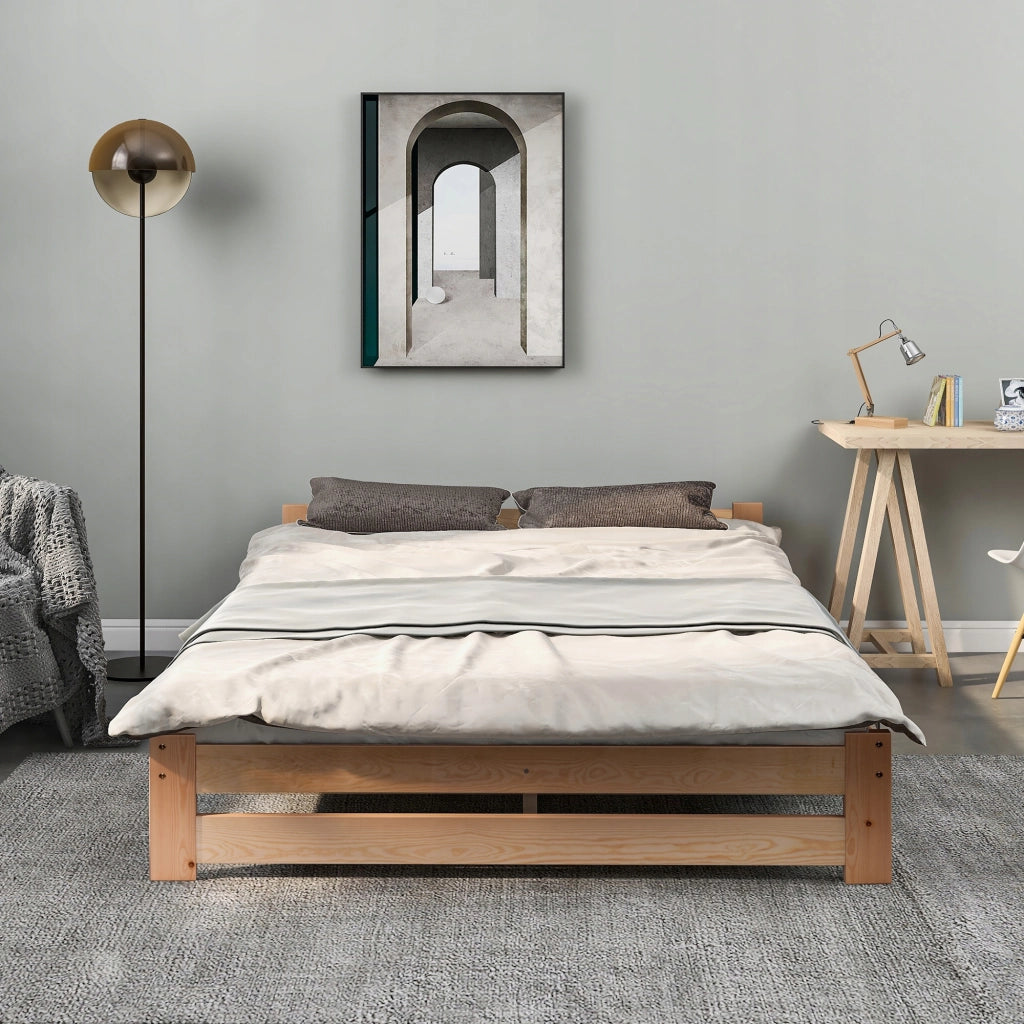 Letto Futon con Struttura - Xylo - 140x200 - Legno, Senza Materasso