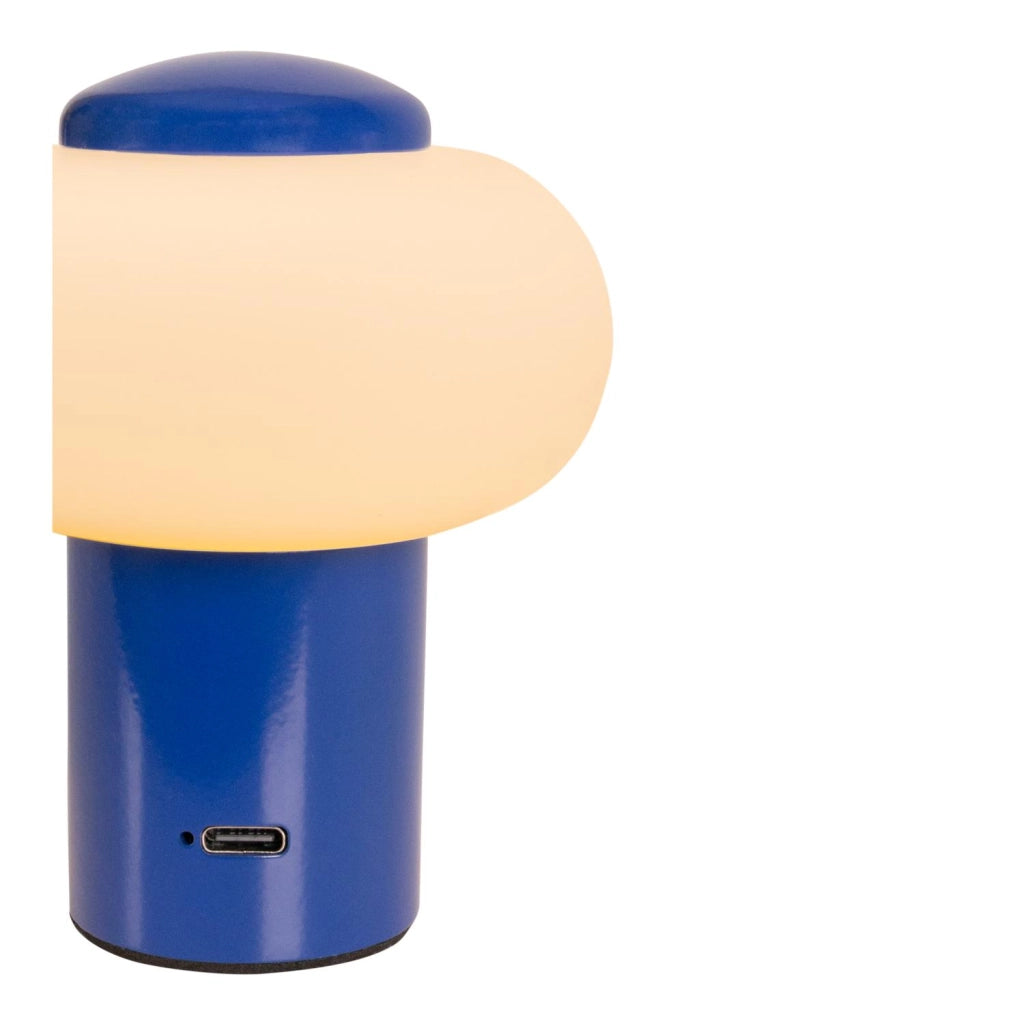 Lampada da tavolo LED vetro blu GUSTAV Lucide