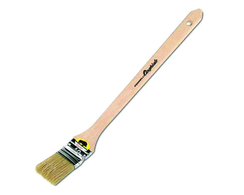 PENNELLO RADIATORE SETOLA BIONDA SERIE 593- - mm.20 - manico in plastica simil-legno - 12 pezzi CINGHIALE