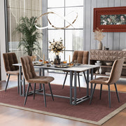 SEDIA DA PRANZO Set da 4 pezzi in velluto marrone