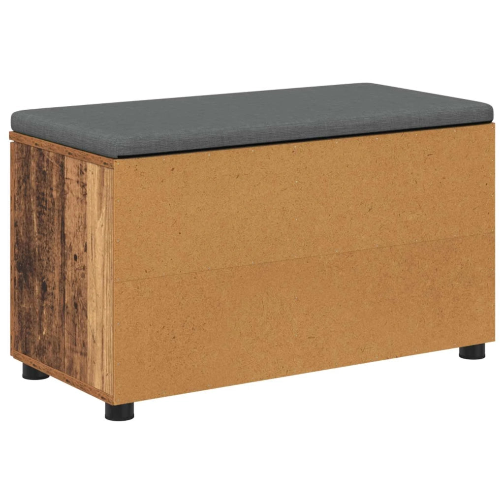 Panca per ingresso con cuscino-Sgabello-Panca da Corridoio Legno vecchio 80 x 38 x 46 cm 240356