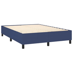 Letto a Molle con Materasso e LED Blu 140x190 cm in Tessuto 3138315