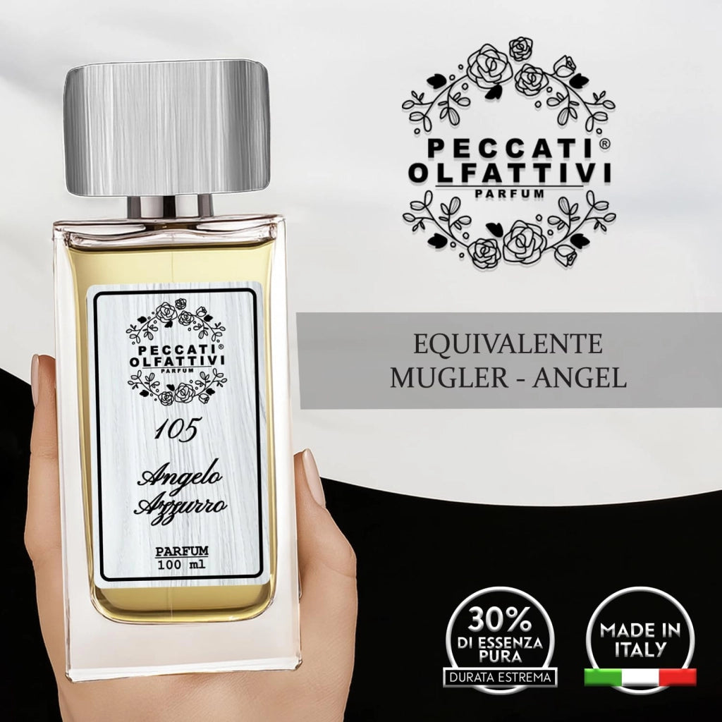 Peccati Olfattivi N.105 Profumo Donna Equivalente Angel – Parfum 100 ml, 30% Essenza Pura, Fragranza Femminile Intensa e Persistente, Lunga Durata