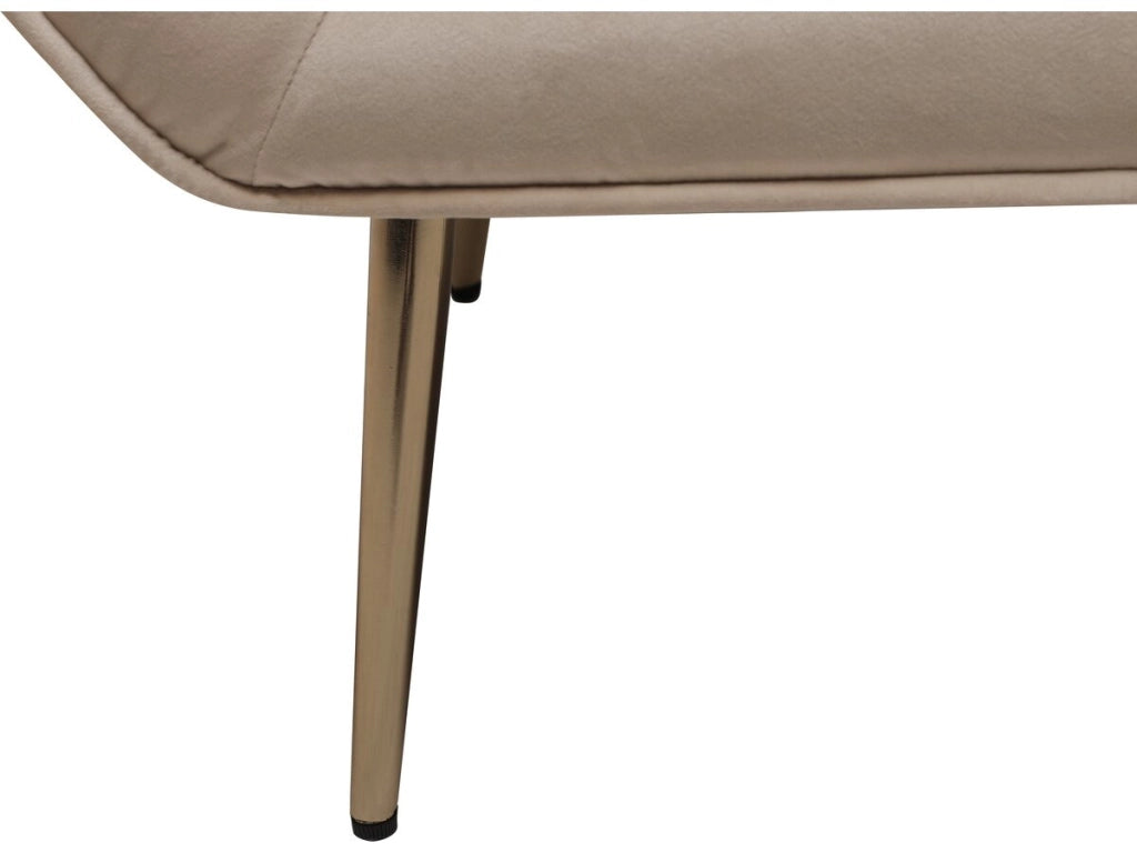 Poltrona "Austin" in velluto - 79 x 71 x 79,5 cm - Beige