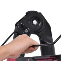 Scala Telescopica Pieghevole a 12 Gradini, in Alluminio e Nylon, 379x67.5x11 cm, Nera e Rossa