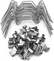 Klemme per vasi di vetro, per pannelli di serra doppio, set di riparazioni per serra resistenti al vento e alla pioggia, 50 pezzi, 1,6*95*30 mm