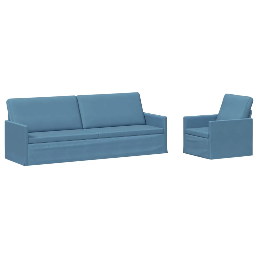 Set di divani 2 pcs Blu Tessuto in Cords 3433263
