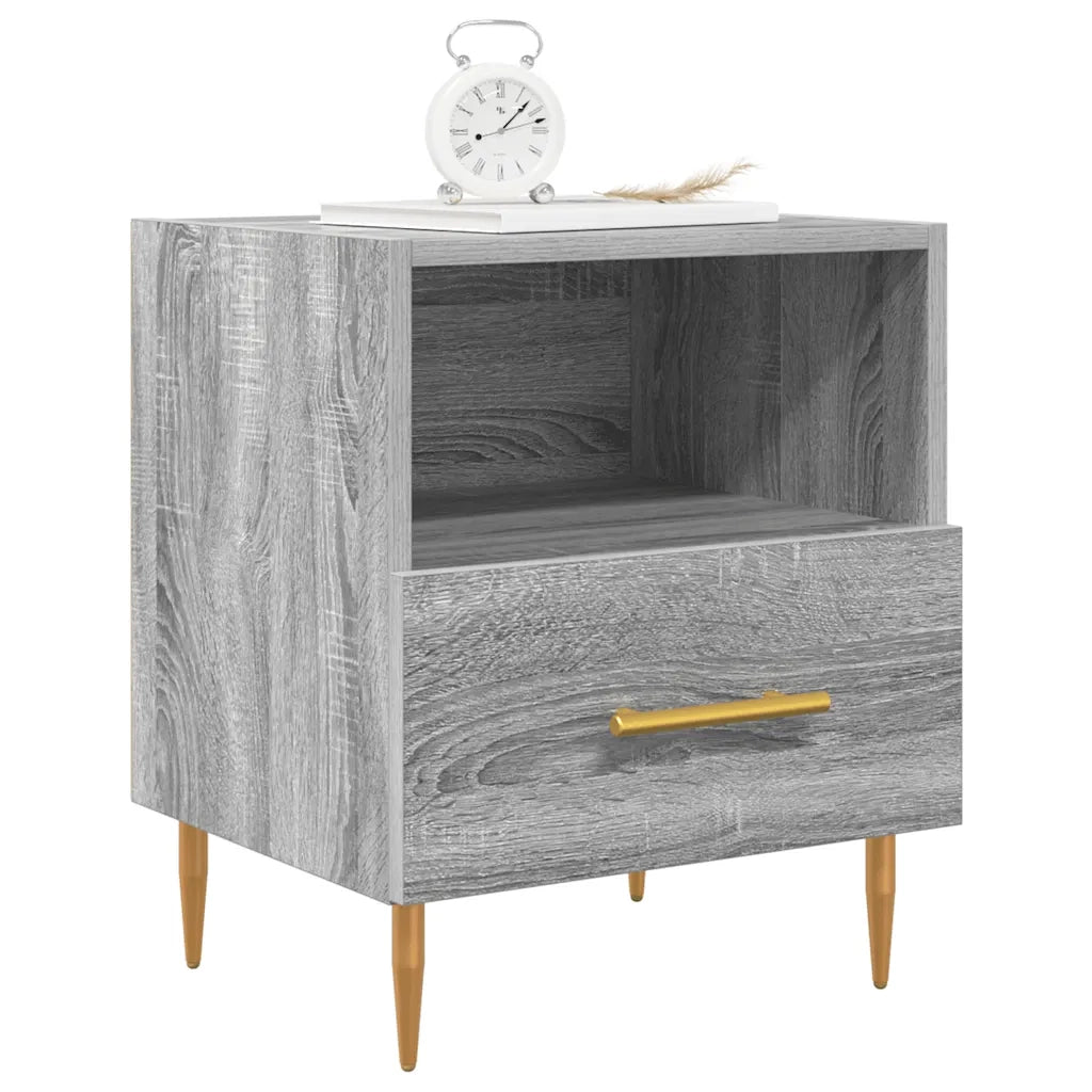 Comodini 2 pz Grigio Sonoma 40x35x47,5 cm in Legno Multistrato 827417