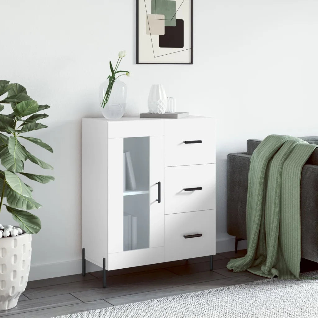Credenza Bianca 69,5x34x90 cm in Legno Multistratocod mxl 127545