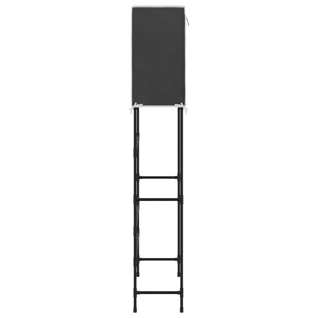 Scaffale portaoggetti a 2 ripiani per lavatrice 71 x 29,5 x 170,5 cm ferro nero 02_0005474