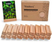 Porta carte in legno da 20 posizioni in quercia FSC® EU - supporto per carte, supporto per foto, supporto per cartoline e menu - standard in legno naturale