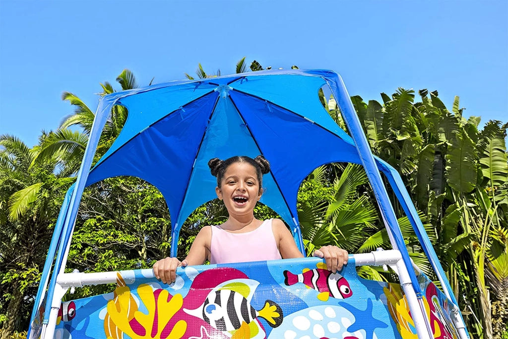 BESTWAY PISCINA SPLASH-IN-SHADE CON GAZEBO E DOCCETTA 183 X 51CM