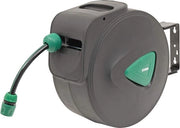 Serpentino per giardino con sistema di avvolgimento automatico - 20 + 2 metri con pistola a spruzzo