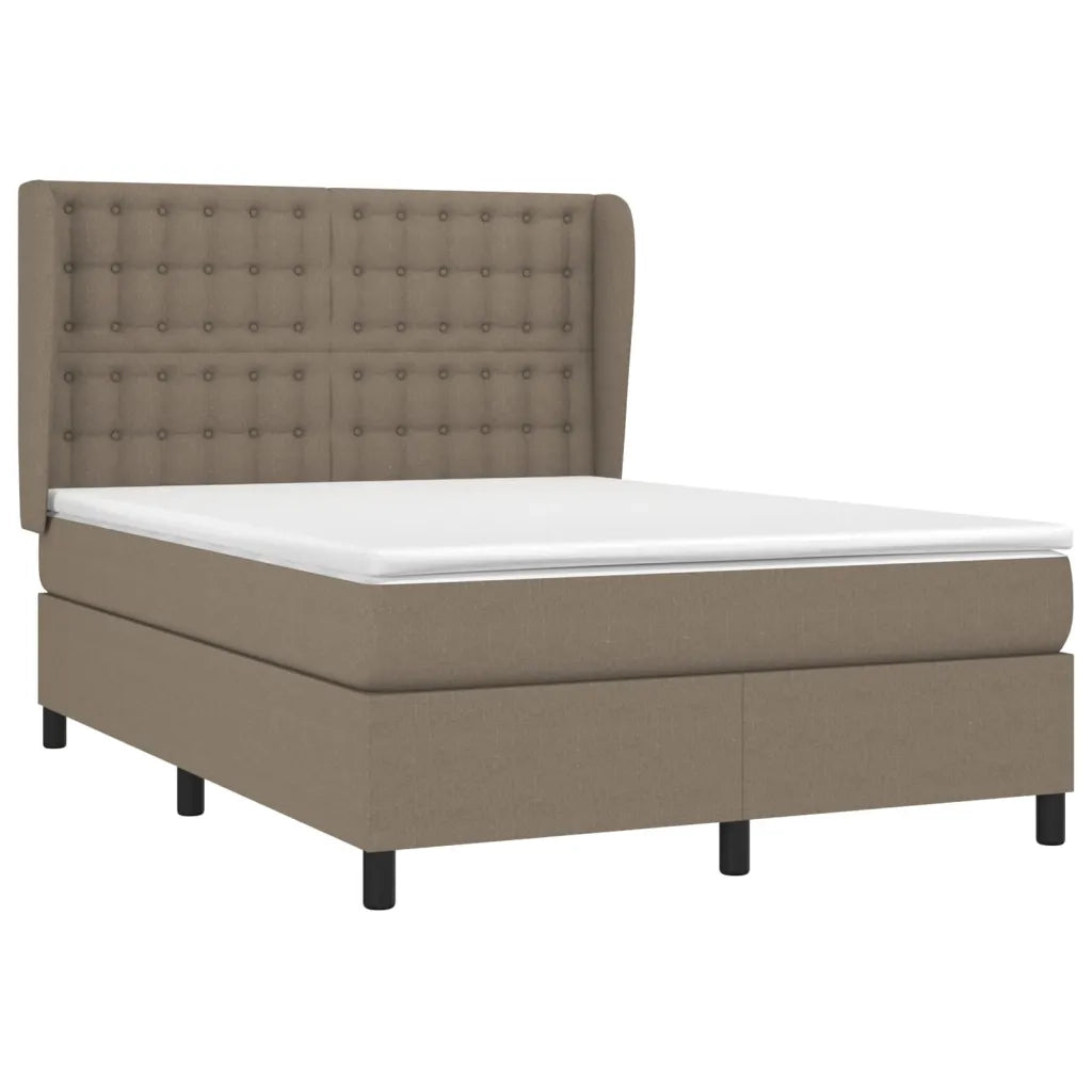Giroletto a Molle con Materasso Tortora 140x200 cm in Tessuto 3128289