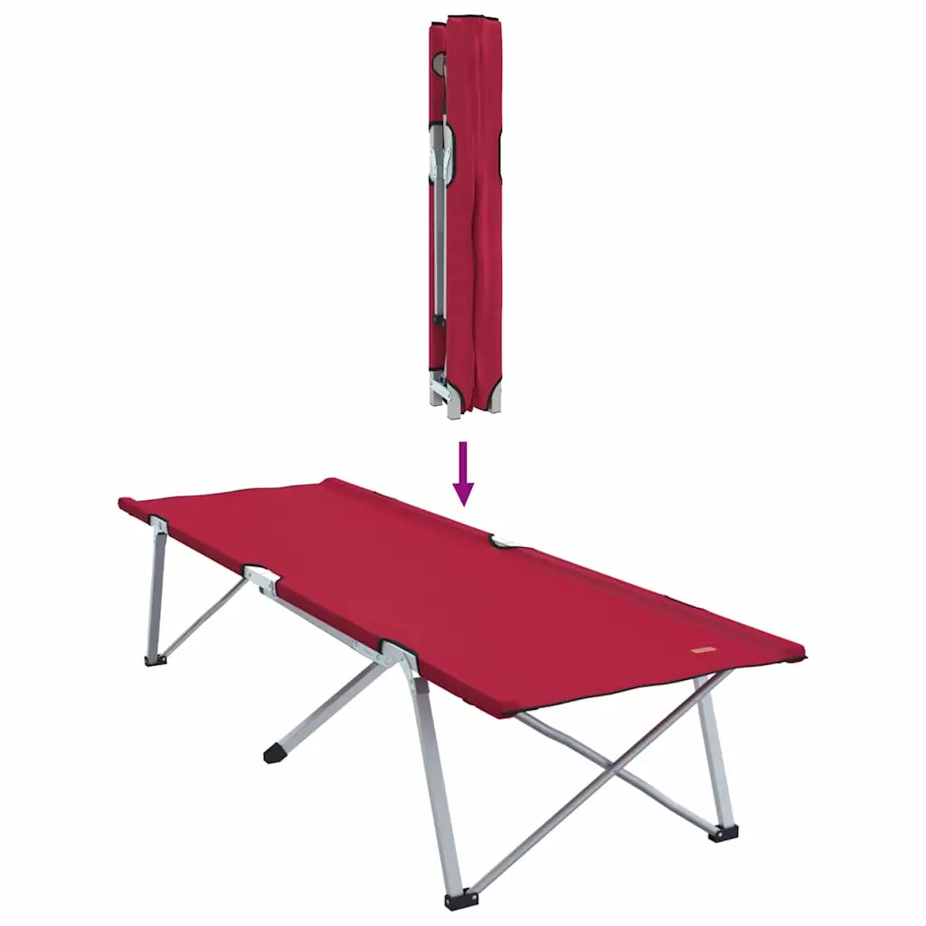 Letto da campeggio pieghevole 2 pz Rosso 194 x 62,5 x 42,5 cm CFW2151053