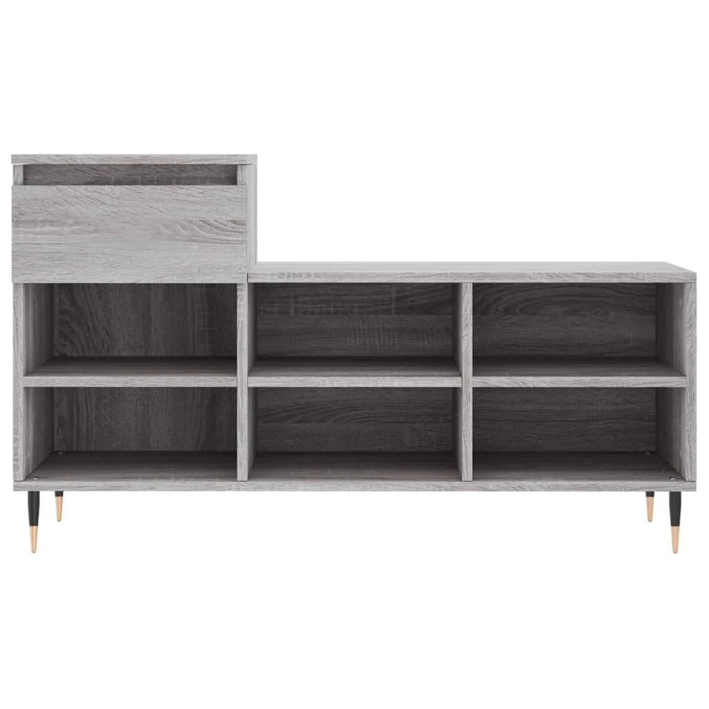Scarpiera mobile contenitore per scarpe mobile per ingresso/corridoio/soggiorno design Sonoma 102 x 36 x 60 cm legno ingegnerizzato grigio 02_0022048
