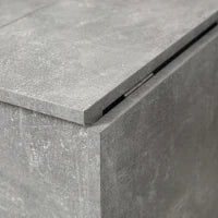 Tavolo Pieghevole in Legno per 4-6 Persone con Ruote, 75x140x74cm, Grigio