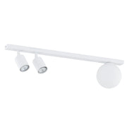Plafoniera Minimal 3 Luci Sobek In Acciaio Bianco E14+Gu10