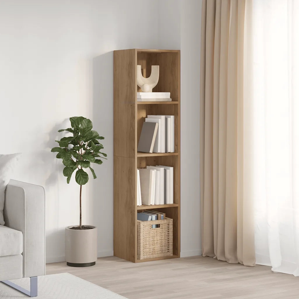 Libreria-Mobile TV Rovere Artigianale 36x30x143 cm Truciolato