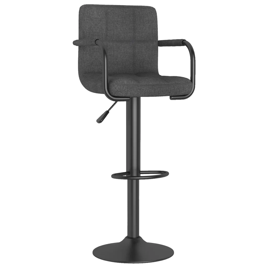 Sgabelli da Bar 2 pz Grigio Scuro in Tessuto cod mxl 74265