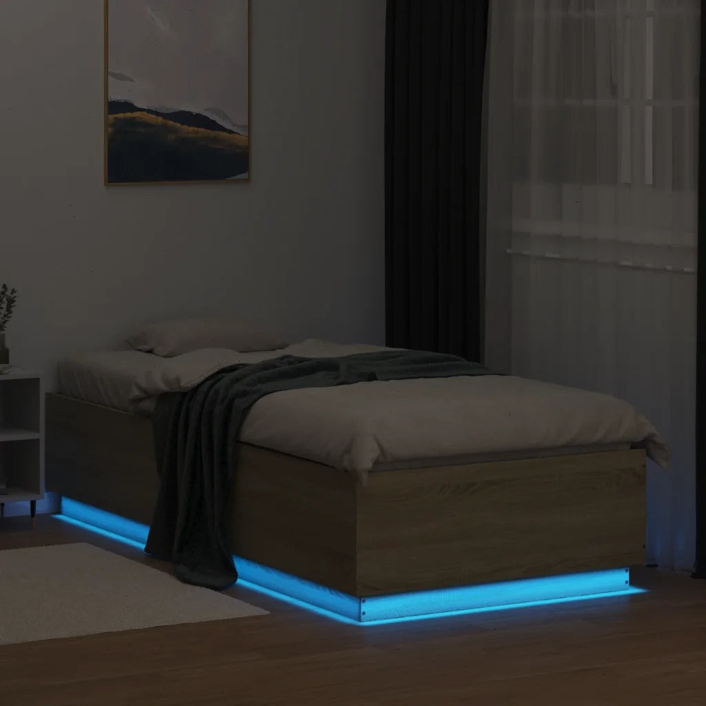 Giroletto Luci LED Rovere Sonoma 100x200cm in Legno Multistrato 3209627