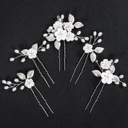 Set di 5 spille a forma di U in argento per accessori di nozze, ragazze da sposa, signore e ragazze