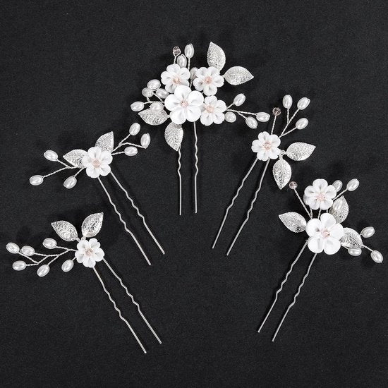 Set di 5 spille a forma di U in argento per accessori di nozze, ragazze da sposa, signore e ragazze