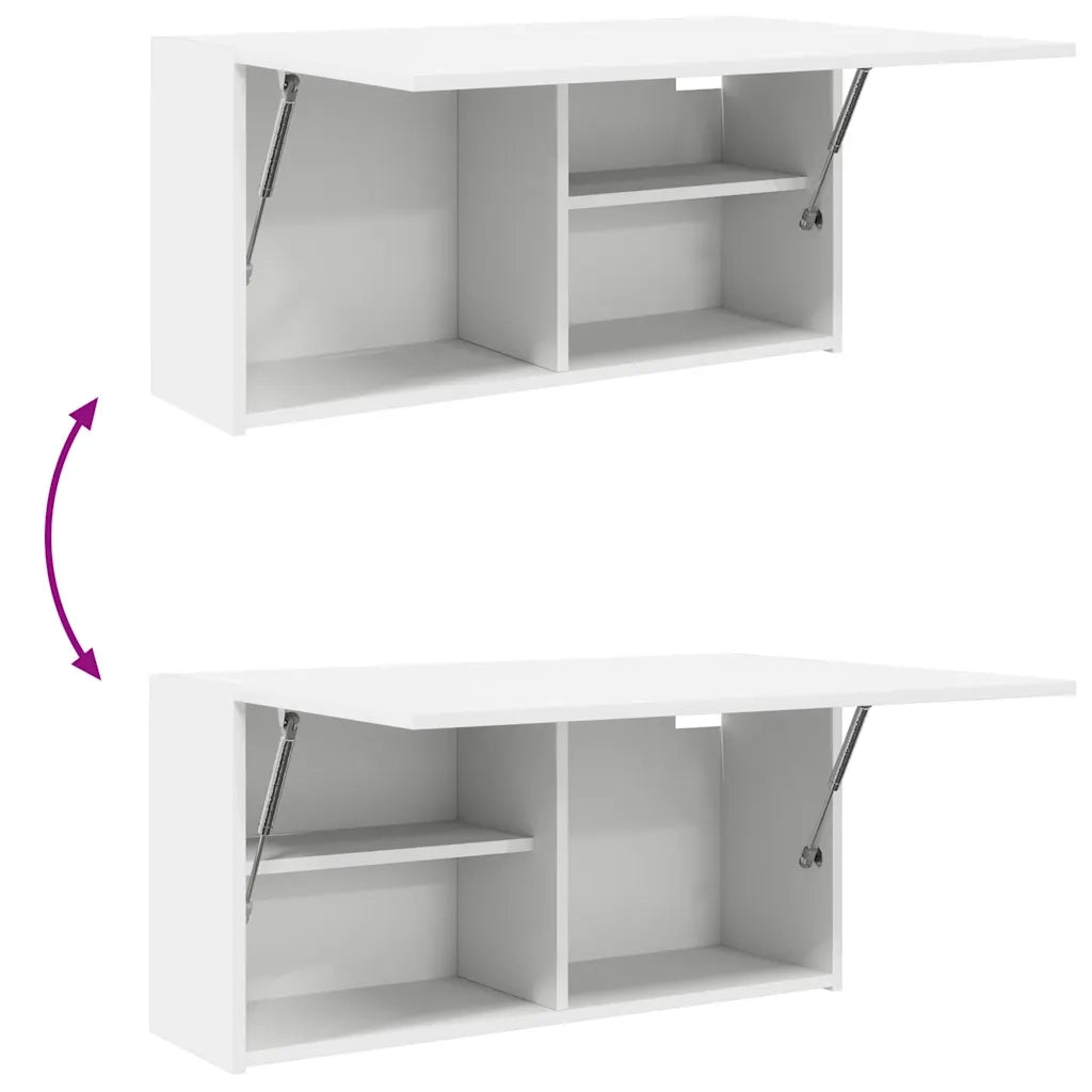 Mobile da Bagno a Parete Bianco 80x25x40 cm in Truciolato