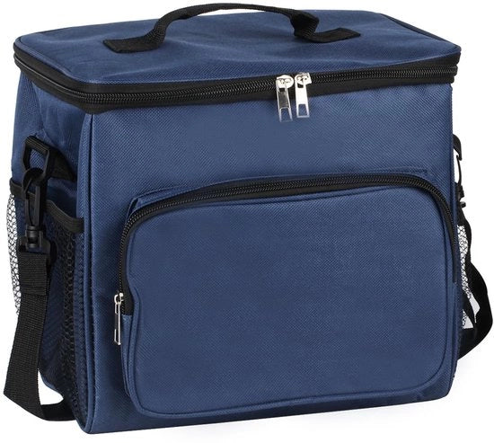 Tas da pranzo isolata 10L, borsa picnic termica, borsa per il pranzo pieghevole, contenitore da pranzo portatile, borsa frigorifera per uomo/picnic/scuola/lavoro ufficio (blu)