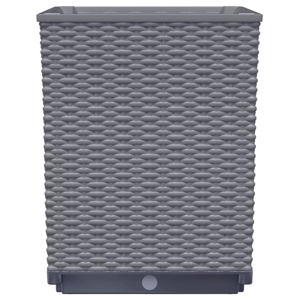 Fioriera rialzata per piante fiori giardino terrazze set da 2 30 x 30 x 37 cm polipropilene grigio 02_0038924