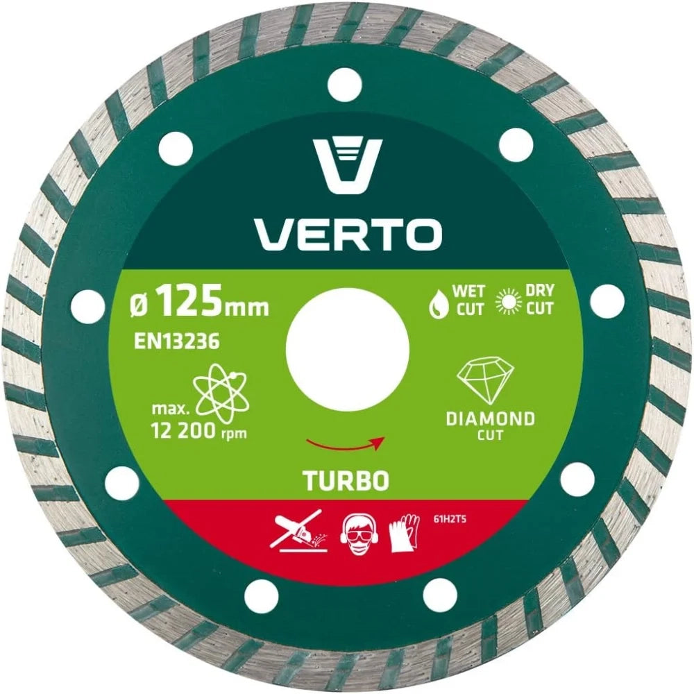 Topex 61h2t5 disco diamantato, 1 125 x 22,2 mm, turbo ds
