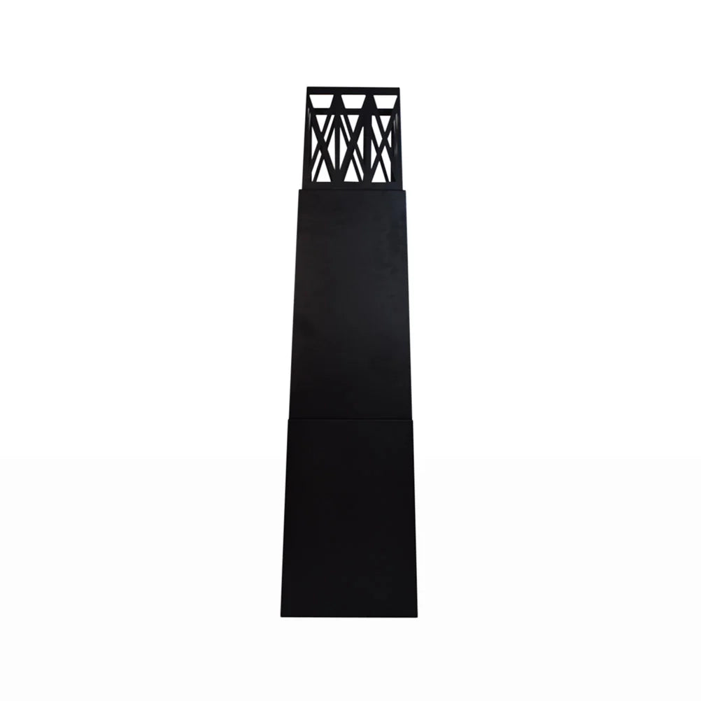 Camino a bioetanolo da giardino per esterno Vulcano Nero 40x40x145