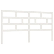 Testiera | Testata per Letto Bianca 186x4x100cm in Legno Massello di Pino