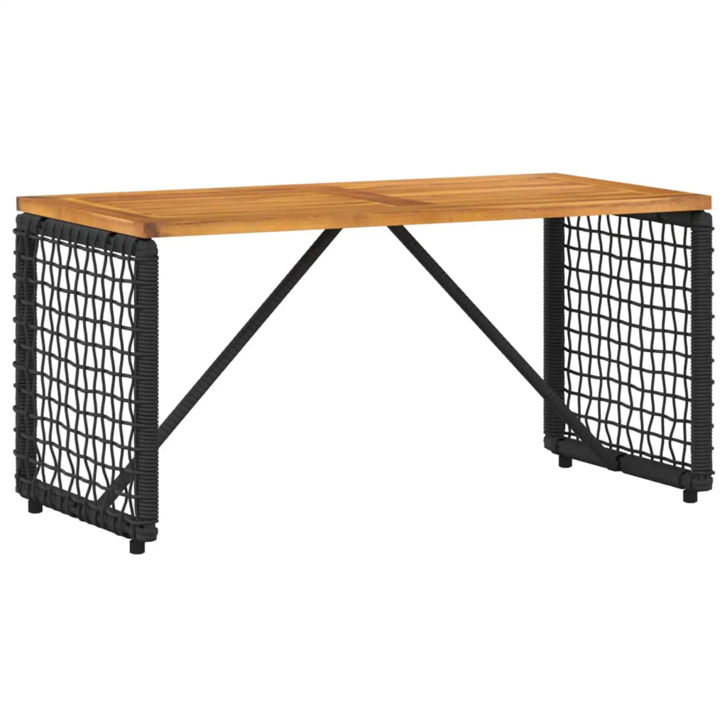 Set di Mobili da Esterno con cuscino 4 pcs Nero e Turchese