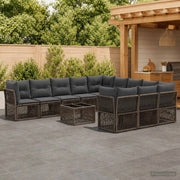 Set Divano da Giardino 12 pz Grigio polyrattan 3434396
